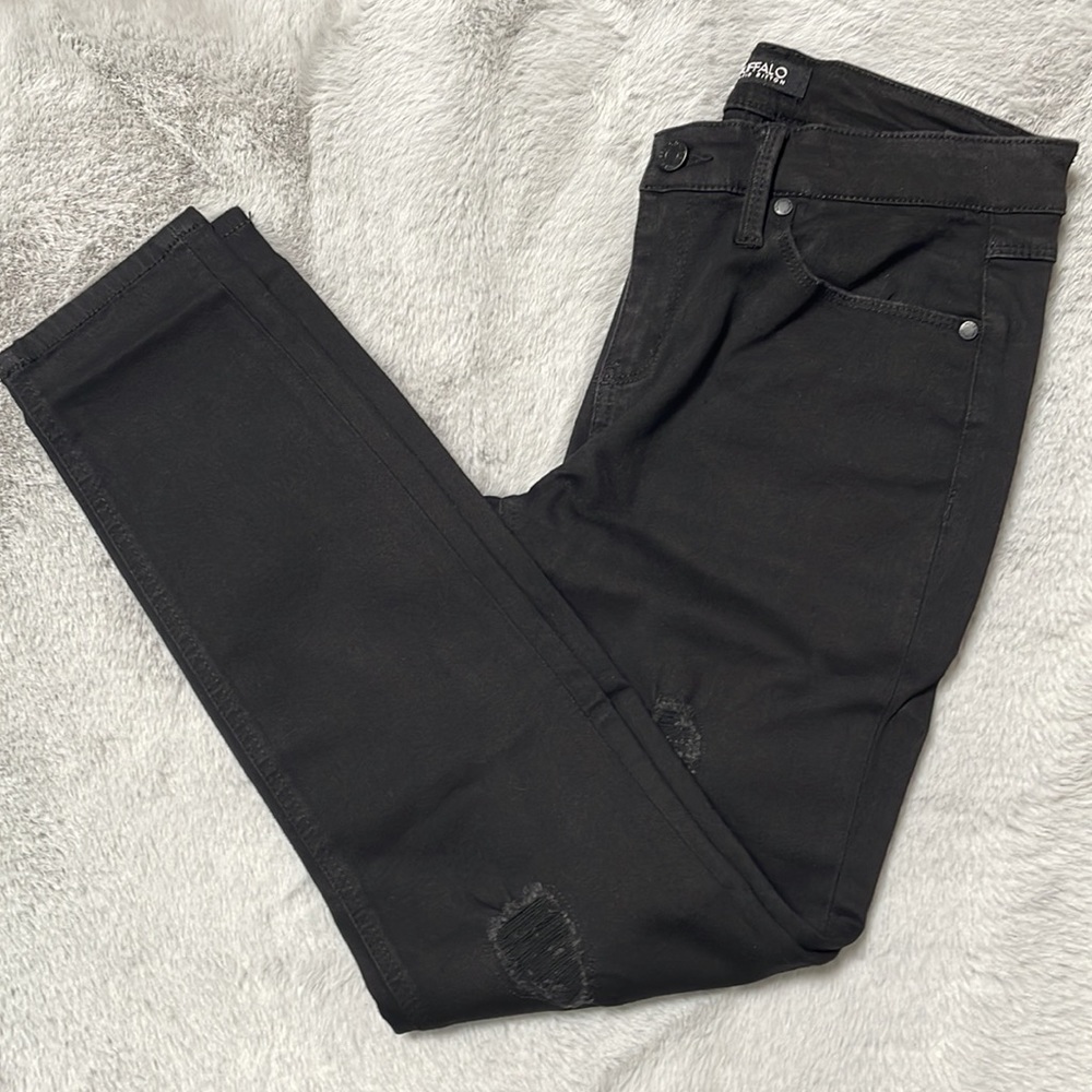 Buffalo David Bitton | rip & repair mid-rise jeans | Jess